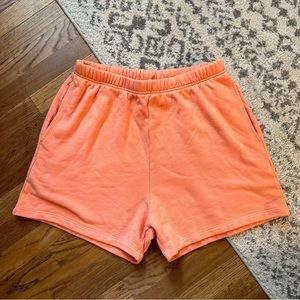 DAILY DRILLS Womens Sweat Short M/L bright orange -great condition